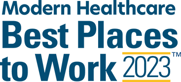 Modern Healthcare Best Places to Work 2023 stacked logo